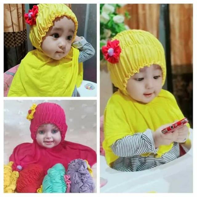Hijab Bayi 0 6 Bulan 1 2 Tahun HIJAB SMOCK Kerudung Bayi Hijab Bayi Jilbab Anak Bayi Jilbab Bayi Per