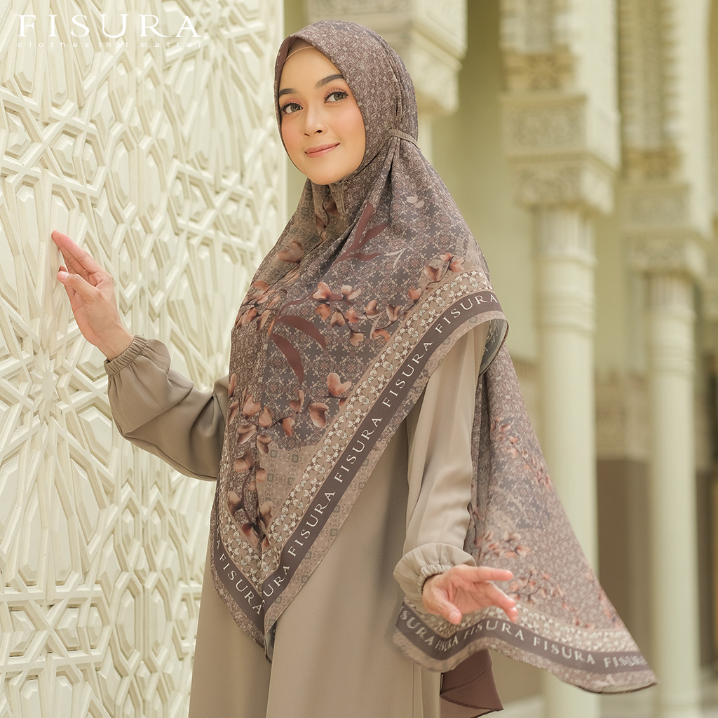 Fisura Scarf Khimar Printing Syari Harmony 34 Motif Baru
