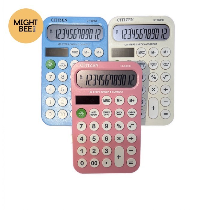 

Kalkulator Citizen CT6000ii - Kalkulator Warna Warni - 12 Digit - Putih