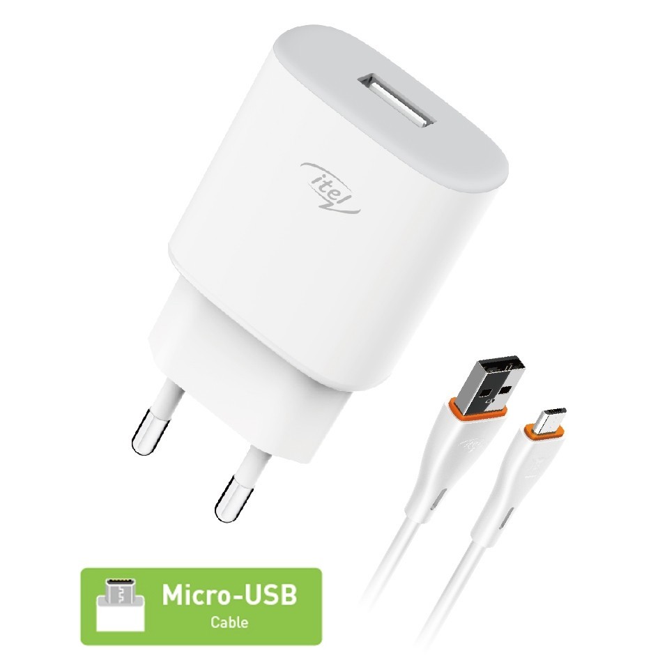 Itel Kepala Charger Kabel 18W 10W Fast Charging1Meter Cable Adapter Handphone Casan For Android-10Wcharger+kbl m-usb