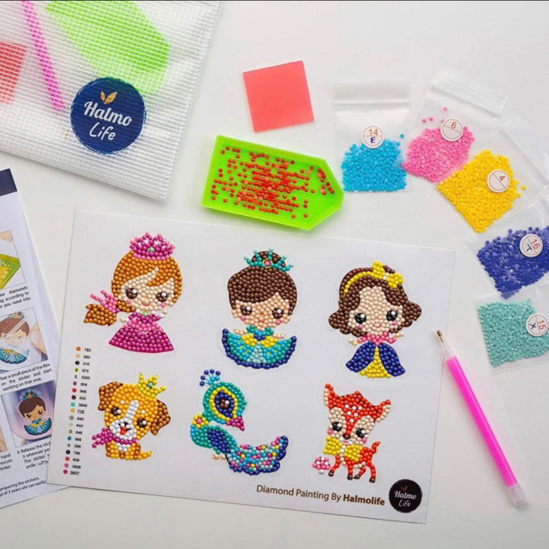 

Mainan Anak - Sticker DIY Diamond Cutie Pop Sticker Motif Princess Edukasi Painting Sticker Murah Sticker Korea