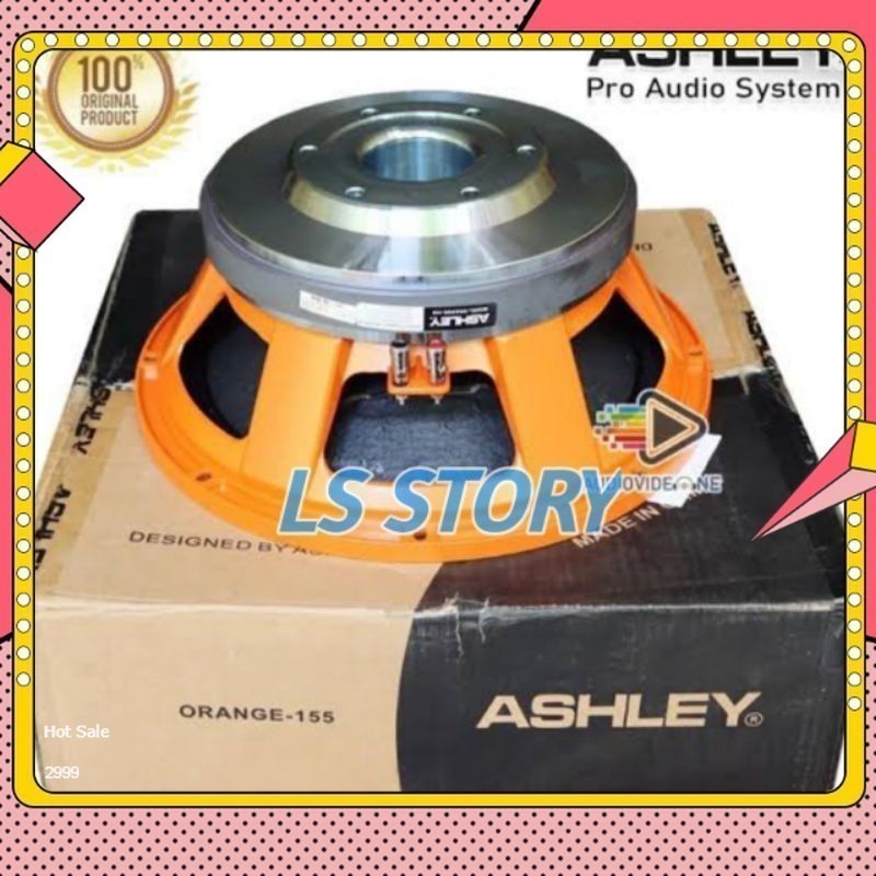 Ashley Speaker Component Orange 155 Original 15 inch - Coil 5 inch Ashley Orange155