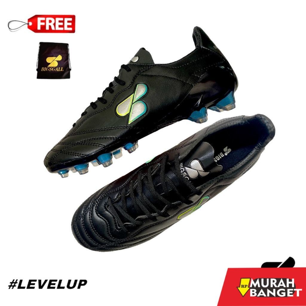 Sepatu specs keren- Bigsgall Sepatu Bola Baltasar Shin Fg Black