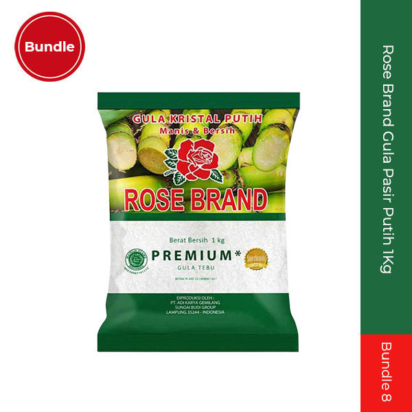 

Rose Brand Gula Pasir Putih 1kg bundle 8