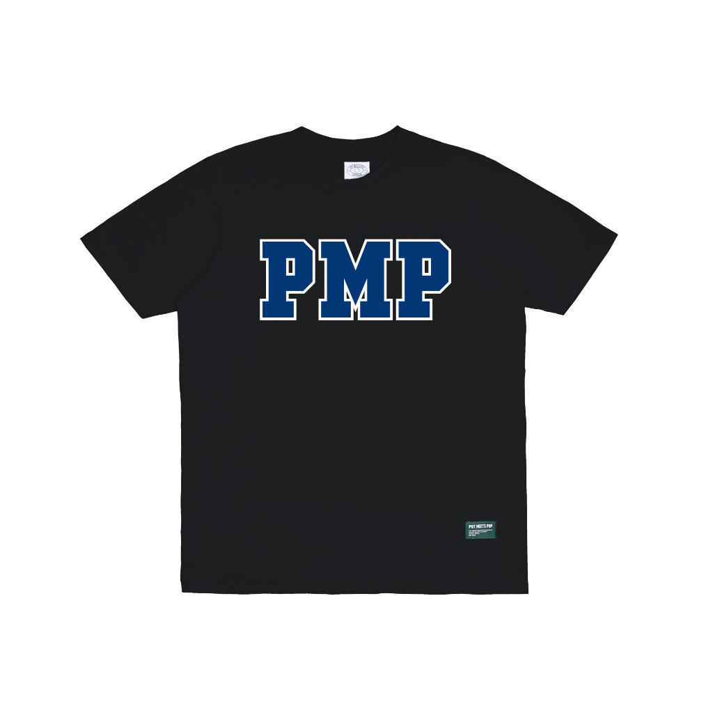 【COD】 PMP INITIAL TEE BLACK BLUE Kaos T tshirt