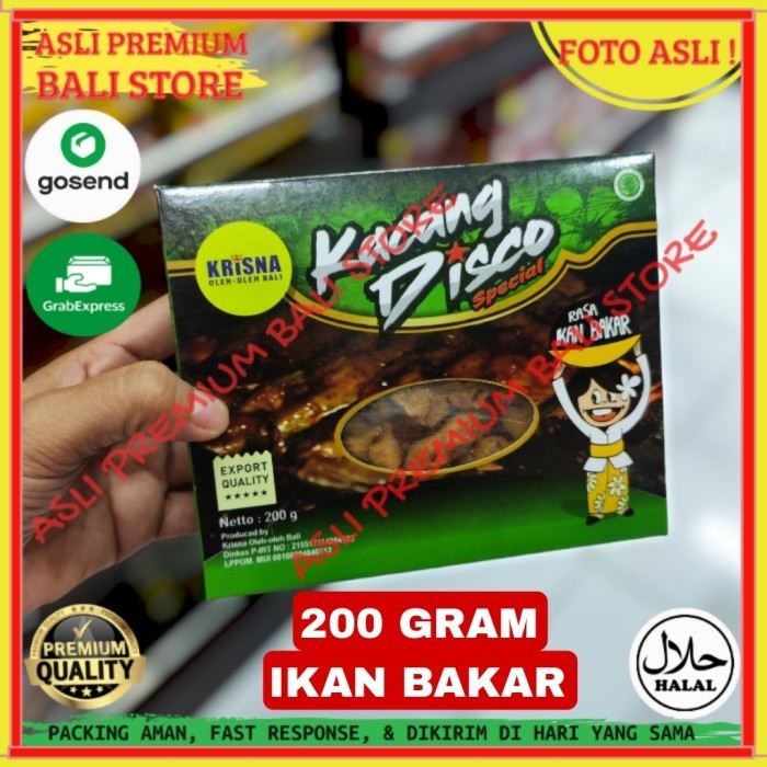 

OLEH OLEH MAKANAN CEMILAN CAMILAN SNACK KULINER KHAS ASLI ORI ORIGINAL BALI KACANG DISCO IKAN BAKAR 200 GRAM GR