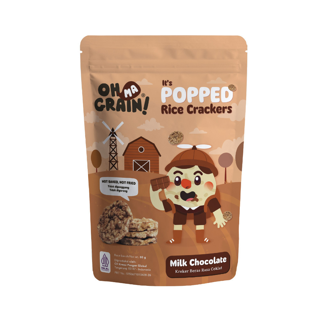 

Oh Ma Grain! - Sweet Series - Popped Rice Crackers Milky Chocolate - 50g - 2024