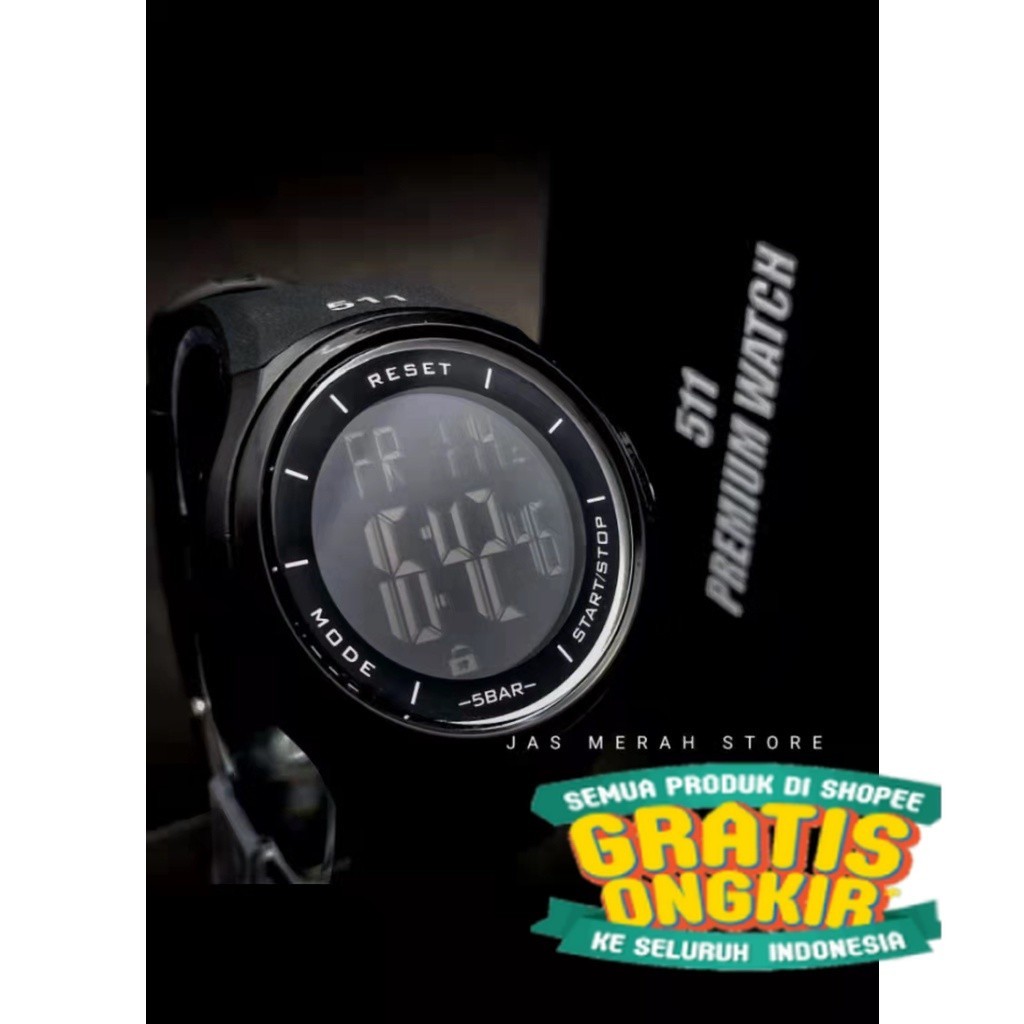 Jam Tangan Pria wanita Digital 511 Touchscreen RUBBER Anti air/ Produk Lokal