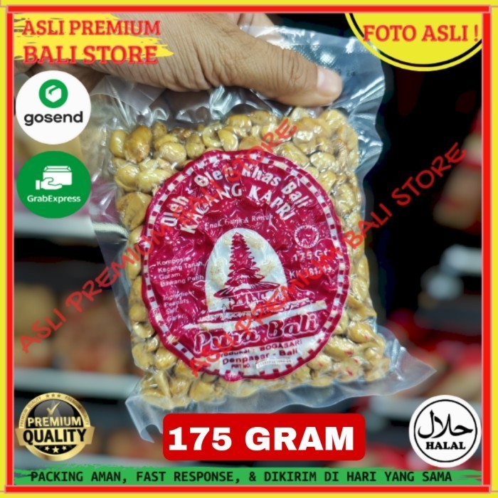 

OLEH OLEH MAKANAN CEMILAN CAMILAN SNACK KULINER KHAS ASLI ORI ORIGINAL BALI KACANG KAPRI PURA 175 GRAM GR