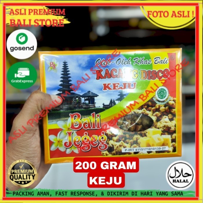 

OLEH OLEH MAKANAN CEMILAN CAMILAN SNACK KULINER KHAS ASLI ORI ORIGINAL BALI KACANG DISCO KEJU JEGEG 200 GRAM GR