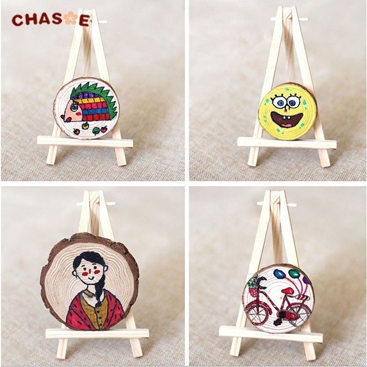 DIY Kreatif Mini Kayu Kuda-Kuda Tripod Anak-Anak Sketsa Lukisan Minyak Dekoratif Pinus Kuda-Kuda