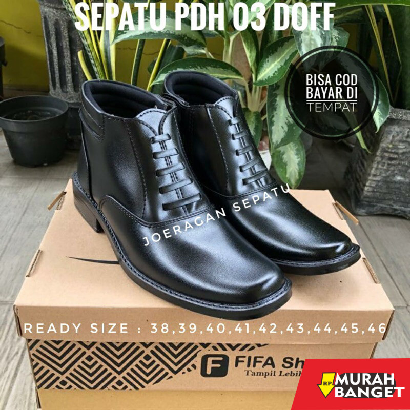 Sepatu pdh- Sepatu Pdh Tni Polri Dishub Satpam Security Pria SEPATU PDH TNI POLRI DISHUB SATPAM SECU