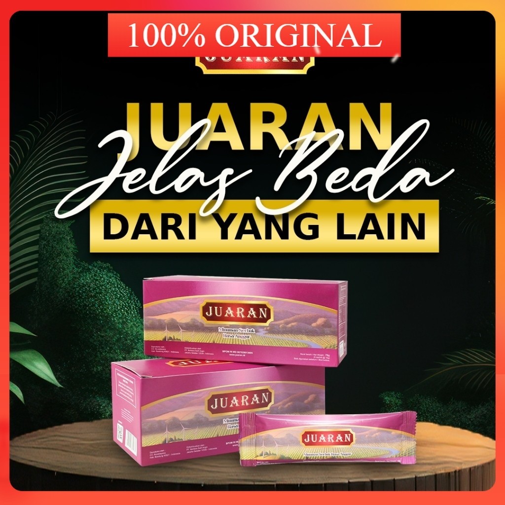 [100% ORI] Juaran minuman herbal sachet suplemen pria rasa anggur juaran herbal, juaran gingseng, ju