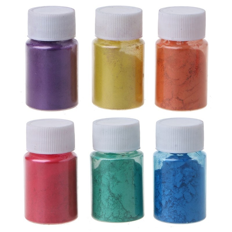 

6pcs Eye Candy Mica Powder Pigment“6 Colors” Multipurpose DIY Arts and Crafts Additive | Natural Bath Bombs Paint Drop Shipping