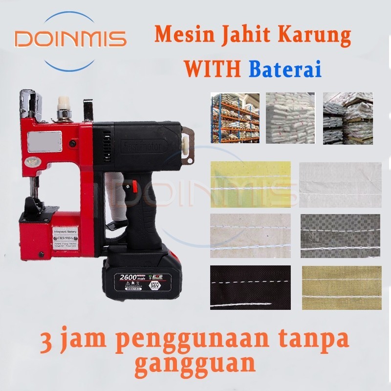 Flying man GK9-800 Mesin Jahit Karung Baterai Mesin Jahit Karung Portable Bag Close Mesin Jahit Karung Beras Cordless Portable