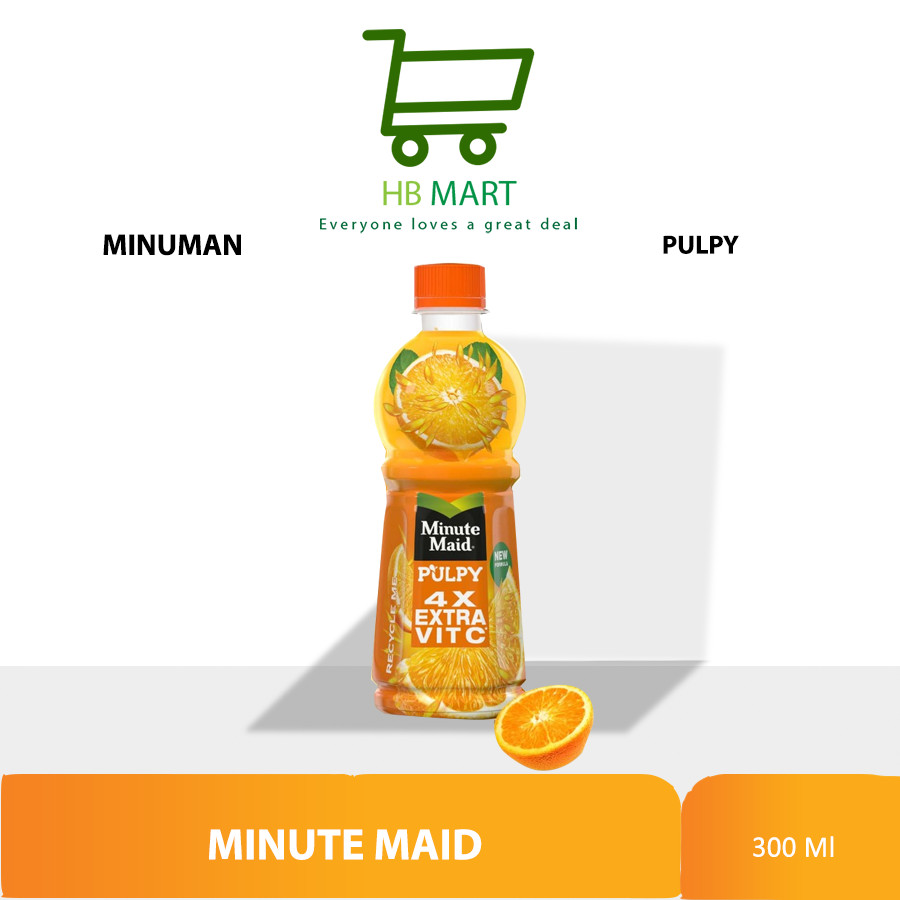 

KHSUS KRIM PAKAI OJOL - MINUTE MAID PULPY ORANGE 300 ML PET 1 KARTON ISI 12 PCS PULPY ORANGE