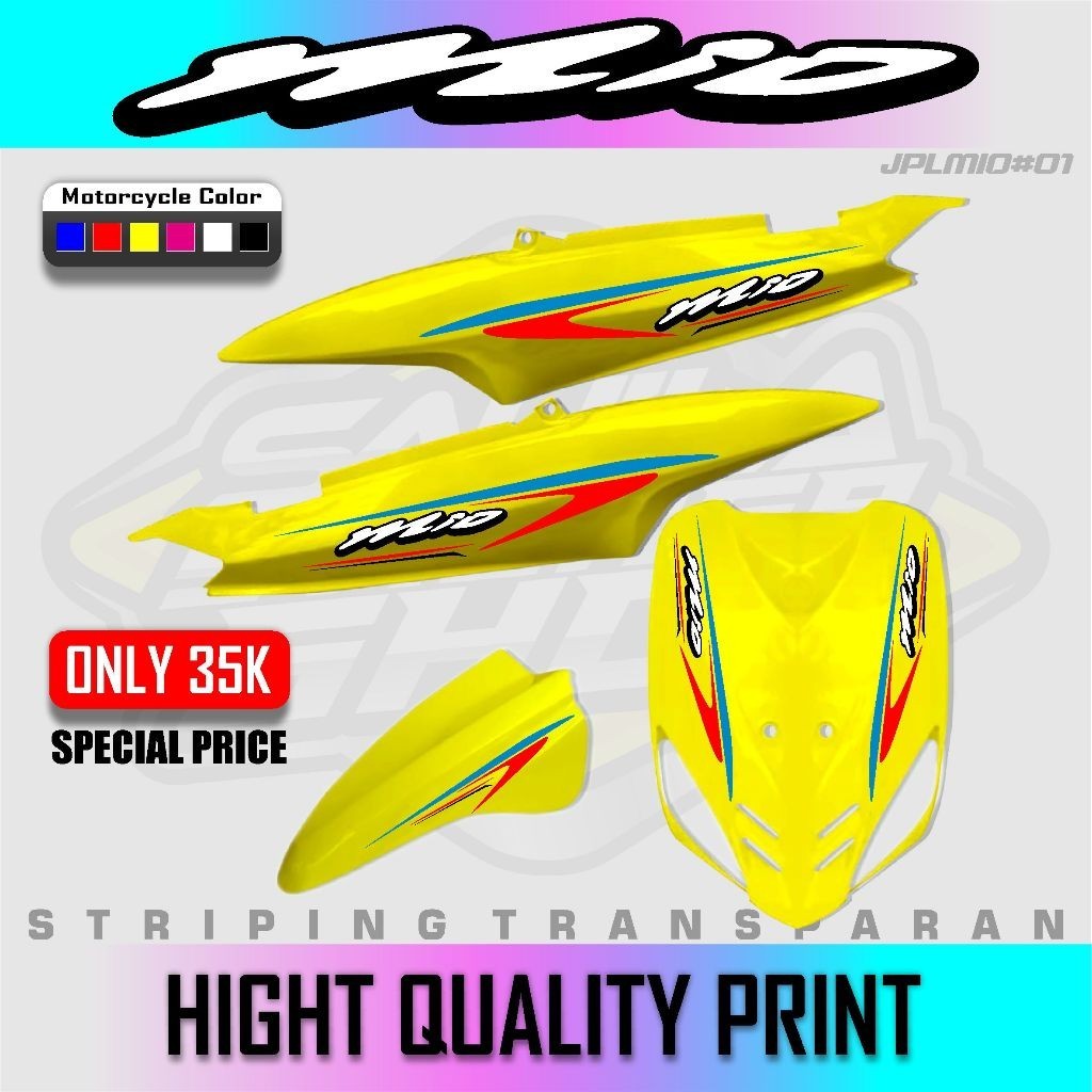 Mio Transparan Simple Striping Body Kuning