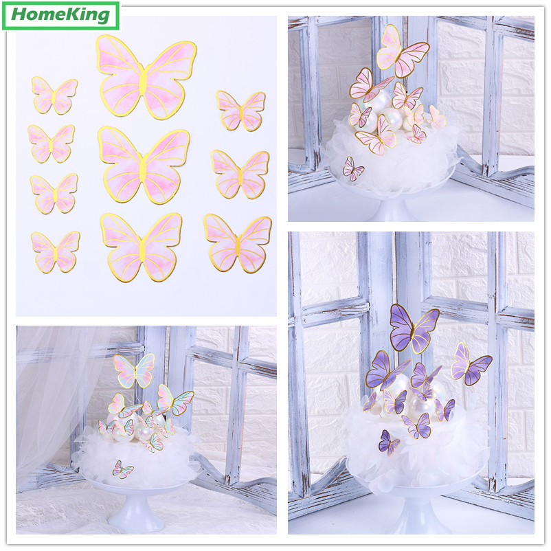 

Dekorasi Kupu-Kupu Warna-Warni Yang Indah-Pesta Ulang Tahun Pernikahan Dekorasi Plugin Kue Kupu-Kupu Merah Muda Gaya Ins