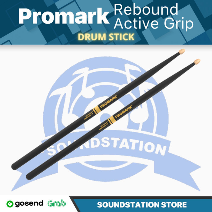 PROMARK REBOUND ActiveGrip Hickory Drum Stick - Stik Active Grip Asli Original