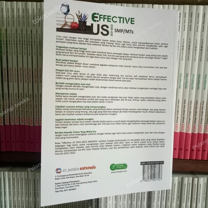 ✨BISA COD✨ - BUKU EFFECTIVE US UJIAN SEKOLAH SMP/MTS 2021-2022