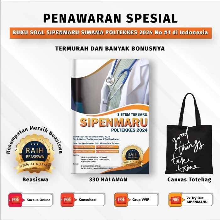 ✨BISA COD✨ - BUKU SOAL SIPENMARU/SIMAMA TAHUN 2022 - UJIAN MASUK POLTEKKES 2022