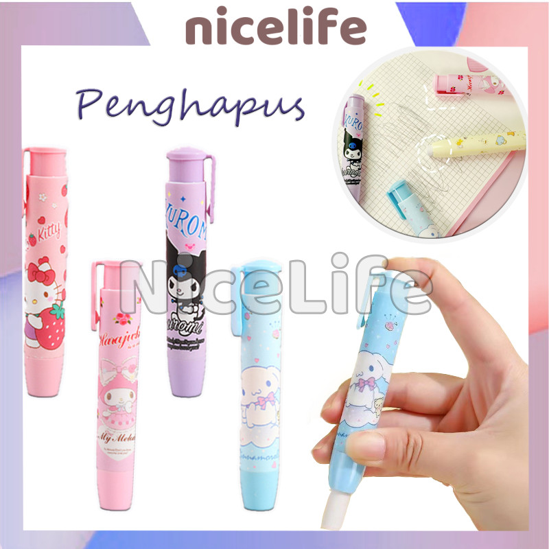 

Penghapus Mekanik Kartun / Penghapus Bentuk Lipstick / Penghapus Mekanik Kartun Sliding Eraser / Pensil Mekanik Karakter