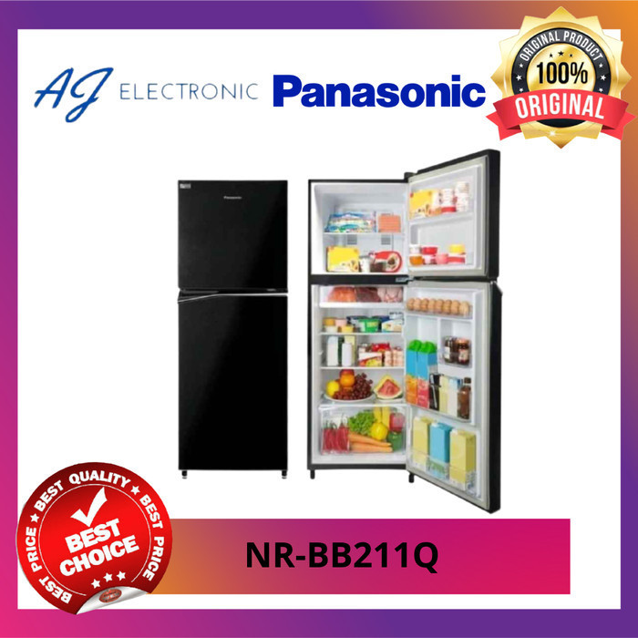 kulkas panasonic NR-BB211Q-S/PK / NRBB211Q / NR BB211Q , 2 pintu - Q-PK