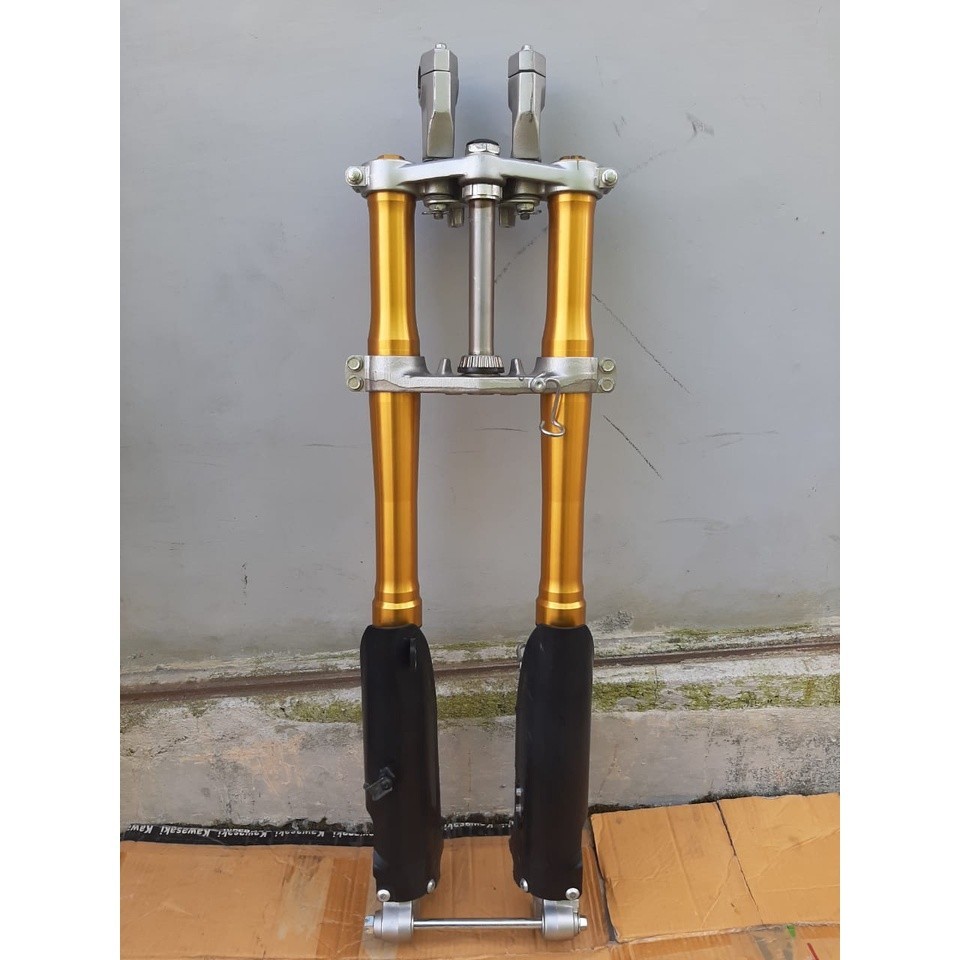 Shock Depan USD Up Side Down KLX BF Extrime gold Ori Copotan