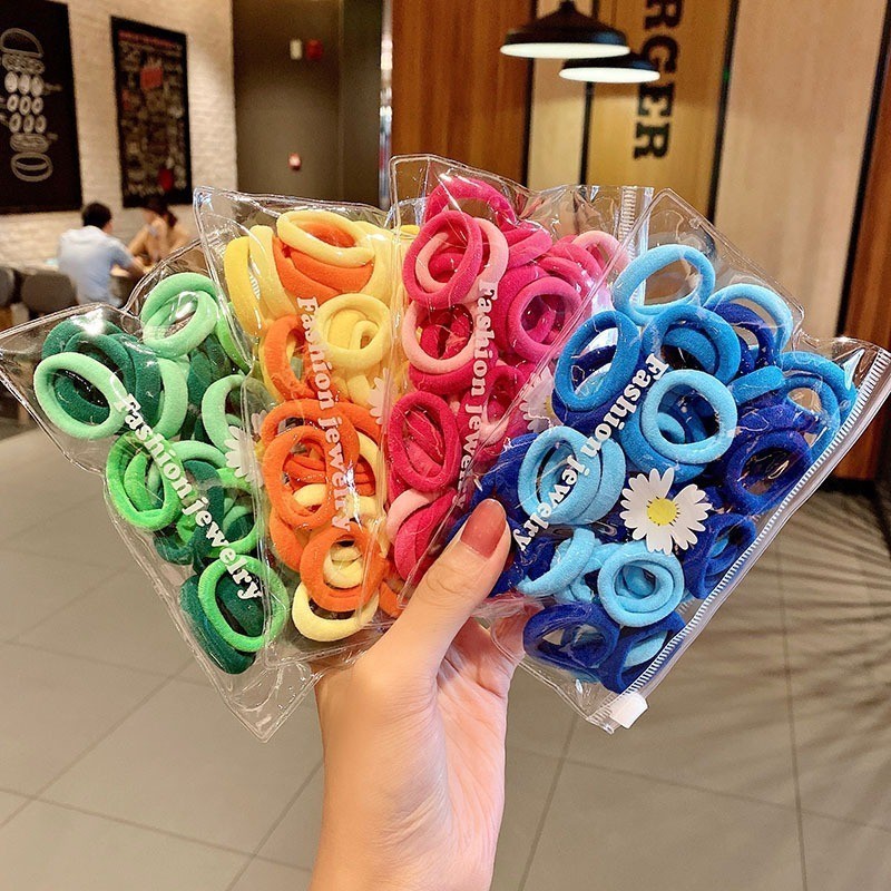50 PCS ikat rambut PREMIUM Ikat Rambut Murah polos