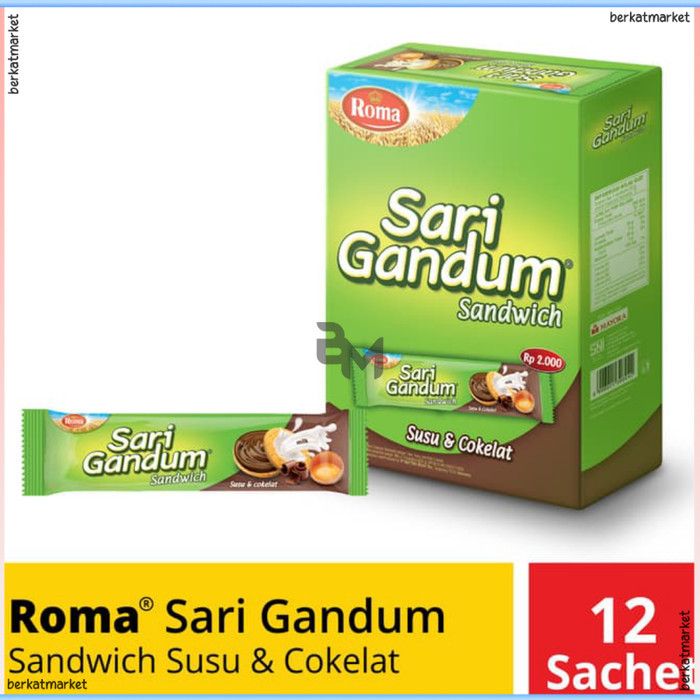 

Roma Sari Gandum Sandwich Biscuit Sachet 38gr