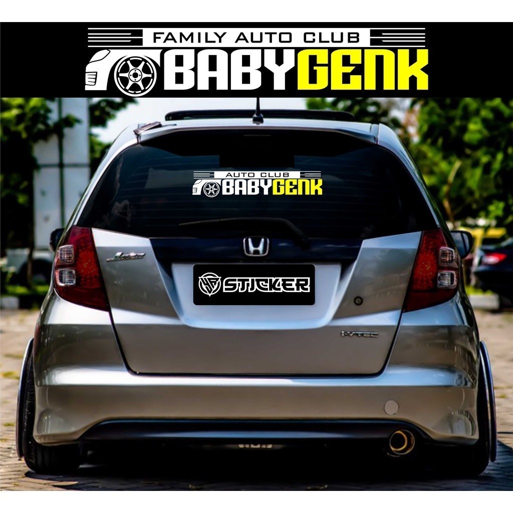 Cutting sticker kaca mobil baby gank beby genk terbaru