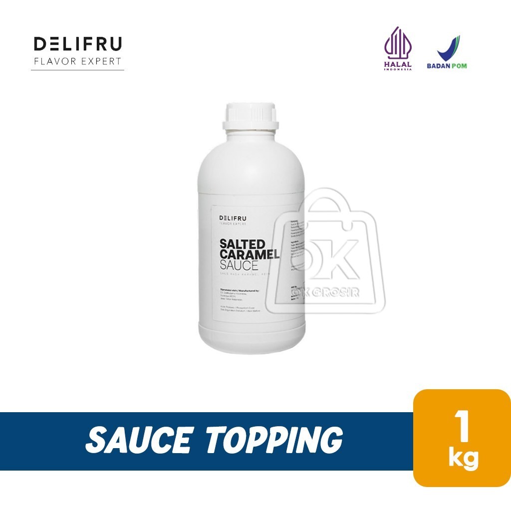 

Saus Salted Caramel DELIFRU Sauce Topping Karamel Asin (Botol 1 Kg)