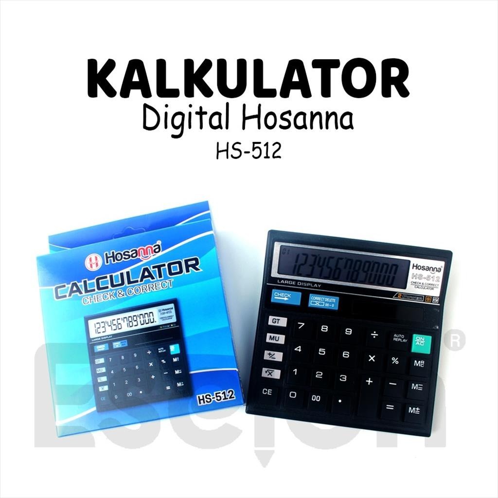 

KALKULATOR MEJA 12 DIGIT HOSANNA HS-512/ KALKULATOR CHECK & CORRECT