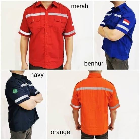Wearpack Safety Lengan Pendek / Kemeja Safety Lengan Pendek