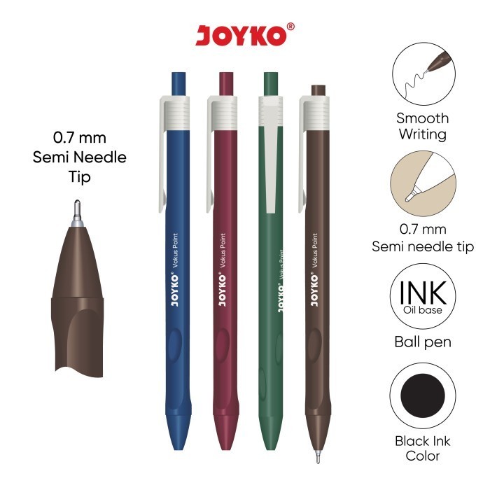 

JOYKO Ball Pen Pulpen Pena BP-376 Vokus Point 0.7 mm