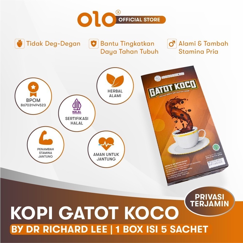 

Kopi Gatot Koco By Dr. Richard Lee Dr. Hen Original 1 Box Isi 5 BPOM Minuman Kesehatan Pria