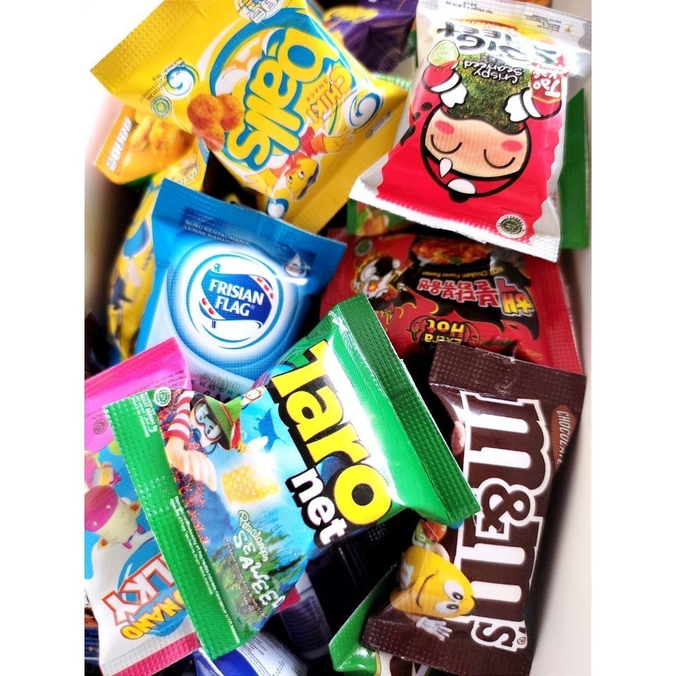 MINIATUR SNACK/FER/magnet kulkas/gantungan kunci/ tempelan kulkas jajanan anak ciki taro makanan - s