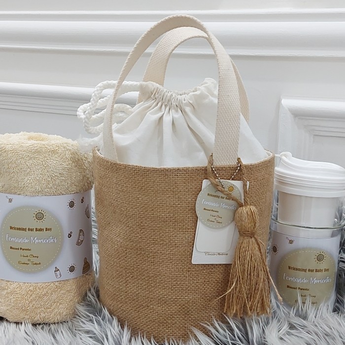

(NEW) -Tas Goni Serut Hampers One Month Baby Born Ulang Tahun Premium