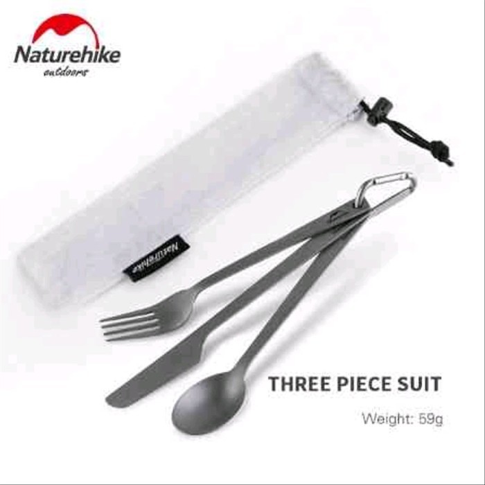 Sendok Camping Set Titanium Naturehike Nh19t011-d