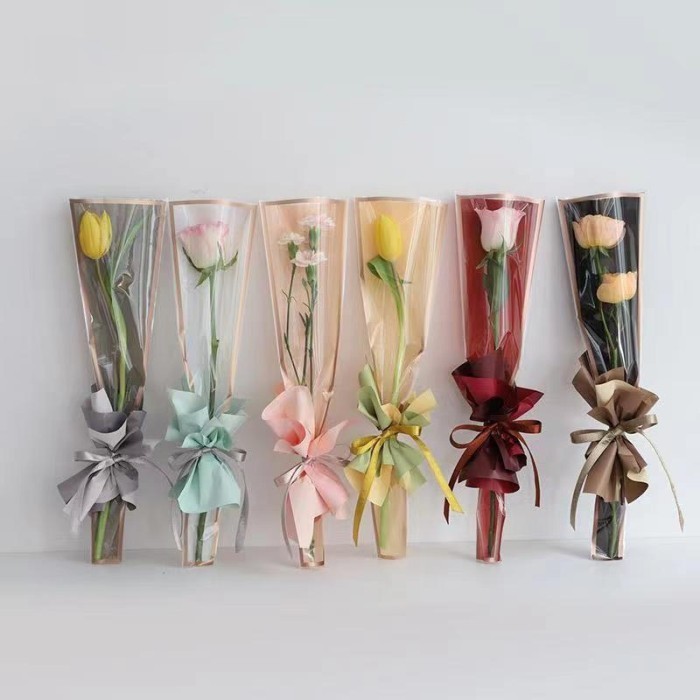 

Single Flower Wrapping Celloph / Kertas Bunga Single Waterproof OPP