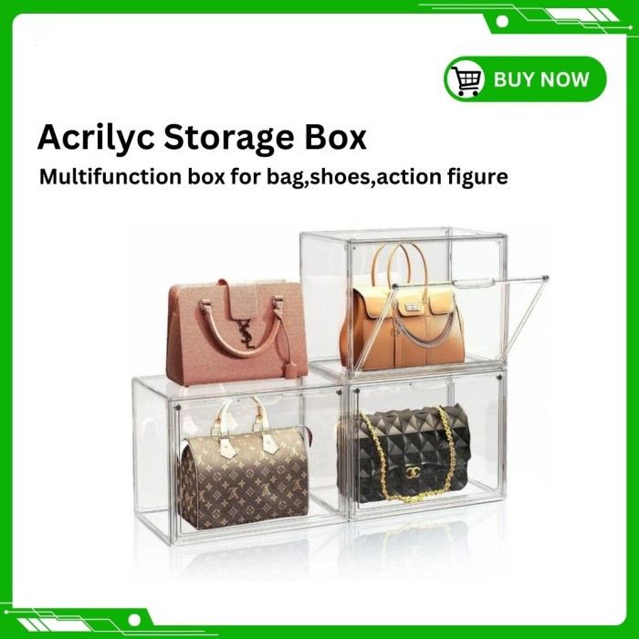 Acrylic Box for Bag Toy Action Figure Storage Bag Box Acrylic Akrilik