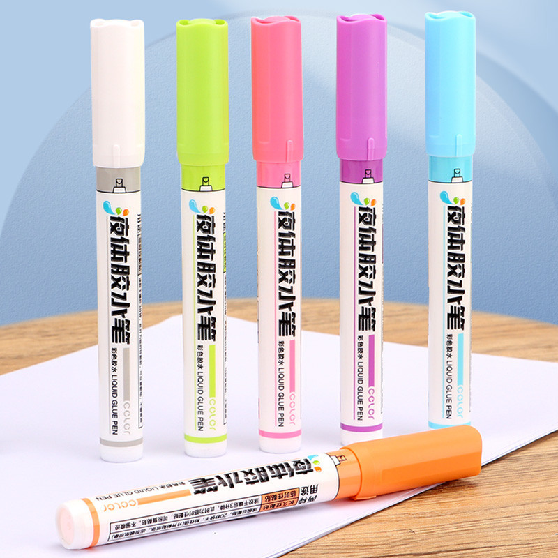 

BAOKE Liquid Glue Pen / Pena Lem Cair 6 Warna L020 Perlengkapan Sekolah Cepat Kering 1pcs