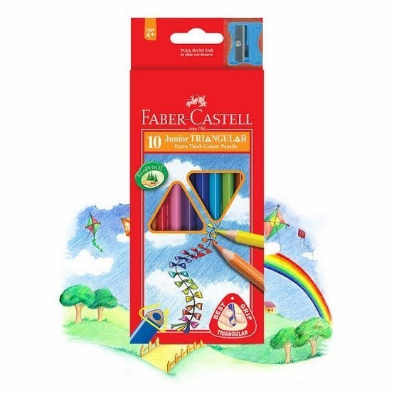 

✨LARIS✨ -FABER CASTELL JUNIOR TRIANGULAR COLOR PENCIL PENSIL WARNA SEGITIGA - Set 20