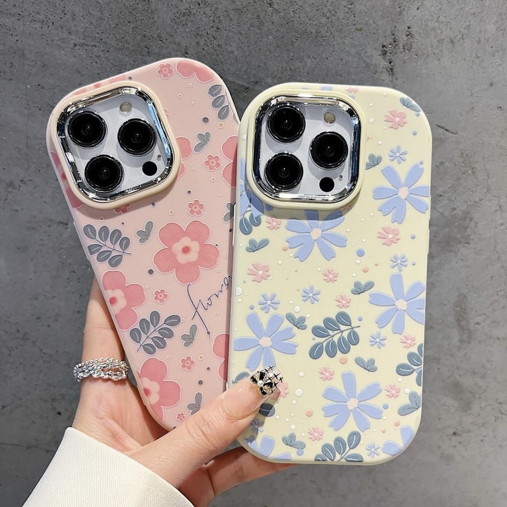 Silikon Soft Case iPhone 11 13 XR 12 14 15 PRO Max X XS MAX 7+ 8+ Plus Case Flower iPhone Case All T