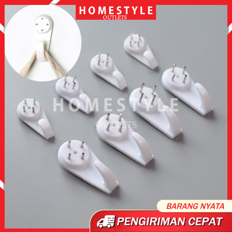 Gantungan Paku Dinding Tanpa Bor Kait Paku Invisible Tanpa Bekas Dinding Tembok Tempelan Gantungan T