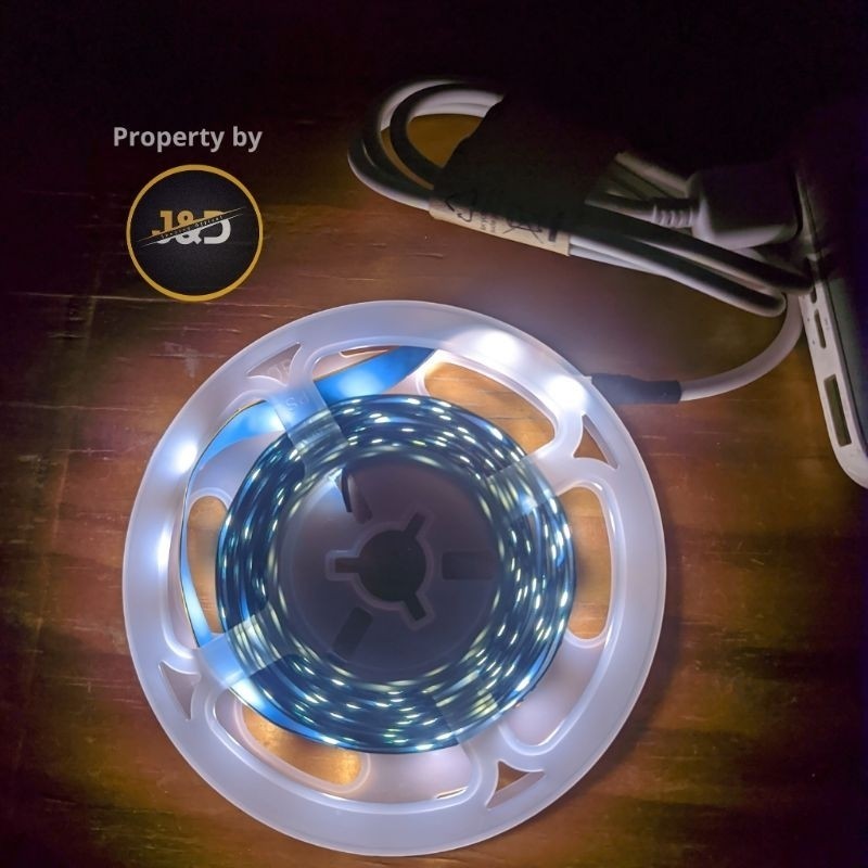 Lampu LED Strip 5volt + Kabel Data USB 1&2 meter Tinggal Colok