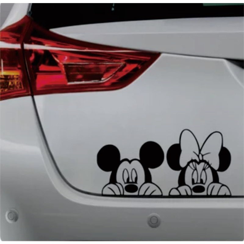PROMO STIKER MOBIL STICKER CUTTING MICKEY MOUSE MINIE MOUSE