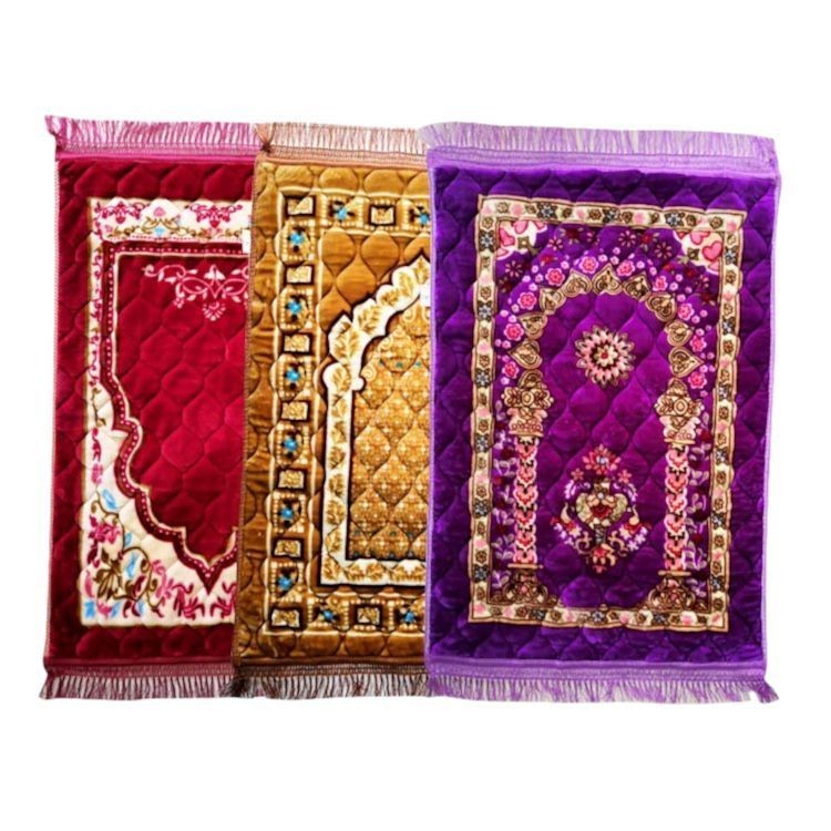 Sajadah TEBAL EMPUK TURKI JUMBO EMBOSS 70 x 110cm dan 80x120cm | Al Arbain Dewasa | Sajadah Busa Ant