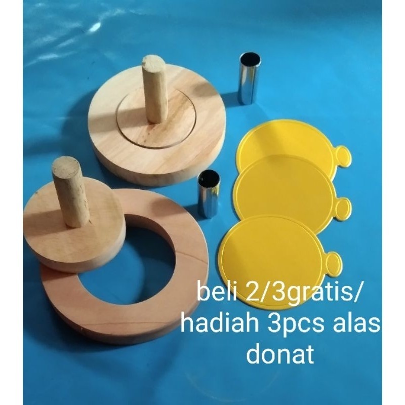 CETAKAN DONAT KAYU / 1SET CETAKAN DONAT KAYU VIRAL / CETAKAN DONAT KAYU +PEMBOLONG