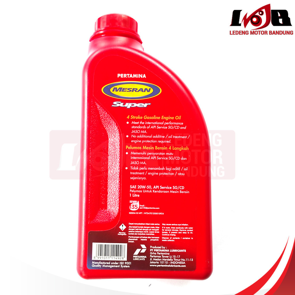 Sm Pertamina Mesran Super SAE 20W-50 Oli Motor Mobil